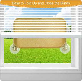 Foldable Cat Window Perch Cordless Cat Window Hammock with 4 Strong Suction Cups Windowsill Cat Beds Seat for Indoor Cats Inside