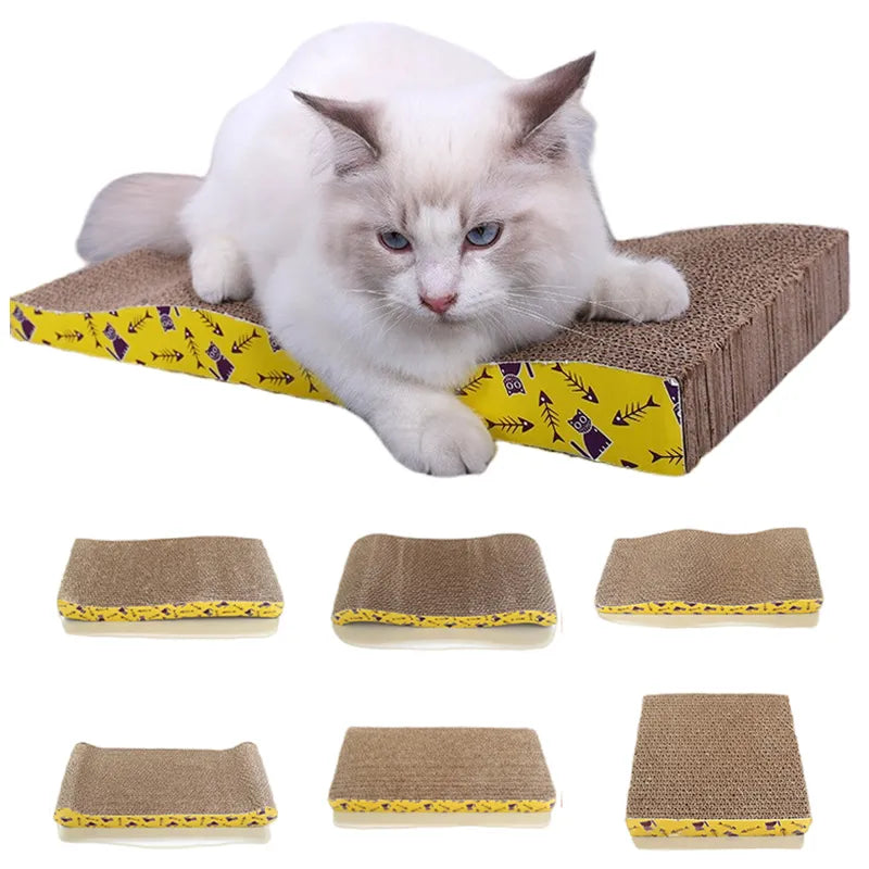 Cat Toys Pet Cat Scratching Board Corrugated Cardboard Pad Grinding Nails Interactive Protecting Furniture Cats Scratcher Toy