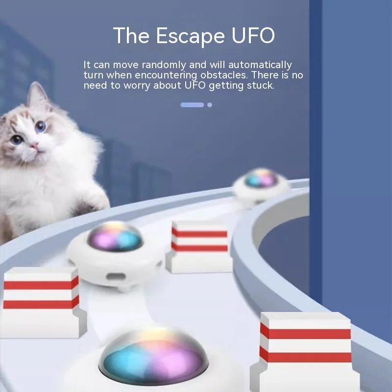 Pet Ufo Cat-Teasing Stick Cat Gravity Saucer Intelligent Cat-Teasing Artifacts Dog Dog Puppets Cat Toys, Cat-Teasing Disc Toys