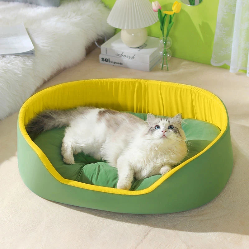 Four Seasons Universal Pet Sleeping Bed for Dog&cats Bright Colors Large Space Dogs House Sofa Warm Kennel Bed Pet Accessories