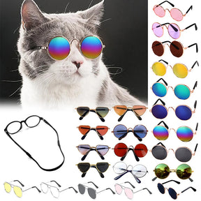 Glasses For a Cat Pet Products Goods For Animals Dog Accessories Cool Funny The Kitten Lenses Sun Photo Props Colored Sunglasses