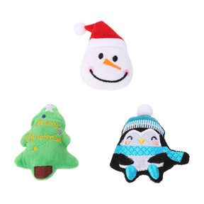 Christmas series lovely Christmas tree snowman penguin shape cat plush toy interactive play pet supplies